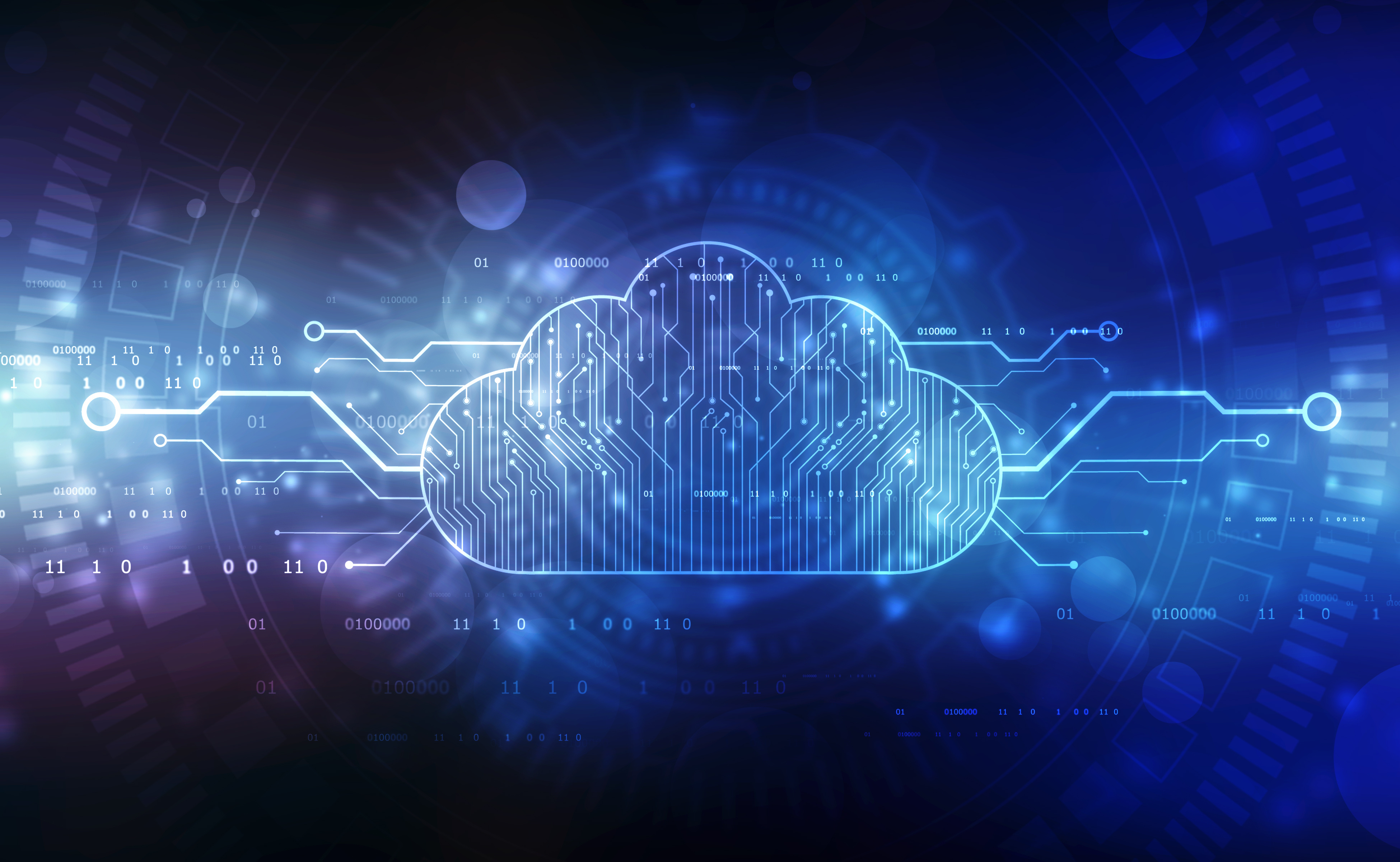 2d illustration of Cloud computing, Cloud Computing Concept, Cloud computing technology internet concept background